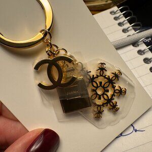 CHANEL gold toned Keychain (not REAL Gold not 10 kt not 14kt)